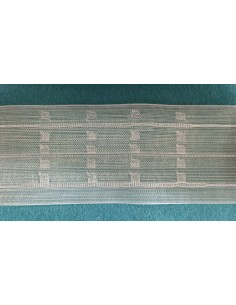 Ruban fronceur pour rideaux à plis triple transparent