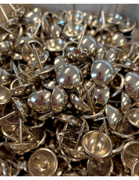 Clous perle fer "Ivry" ref 4554, diam 16 mm, décor nickelé, boite de 500