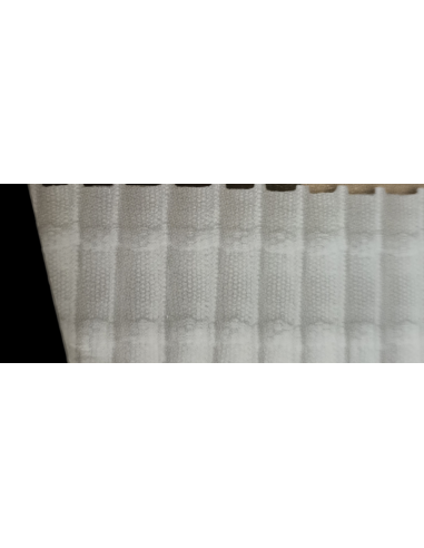Ruban à plis multipoches 45 mm, blanc, vendu au mètre