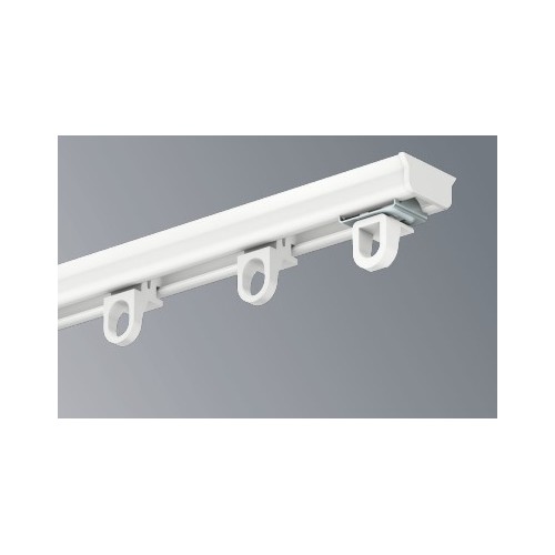 Rail Extra-Fin Laqué Blanc pour Rideau (20 x 8,5 mm)