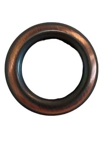 Œillets Ø 40 mm à sertir en métal pour rideaux tapissier, décor vieux cuivre, paquet de 10 ou de 100
