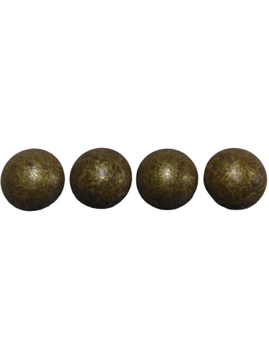 100 Clous d'ameublement Ø 10.5 mm, décor bronze doré