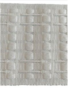 Ruban fronceur pour rideaux à plis wave ou vague, transparent, 75 mm